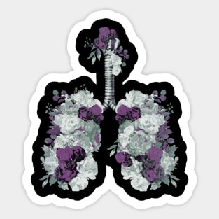 Lung Anatomy / Cancer Awareness 12 Sticker